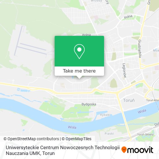 Карта Uniwersyteckie Centrum Nowoczesnych Technologii Nauczania UMK