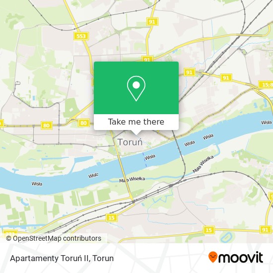 Apartamenty Toruń II map