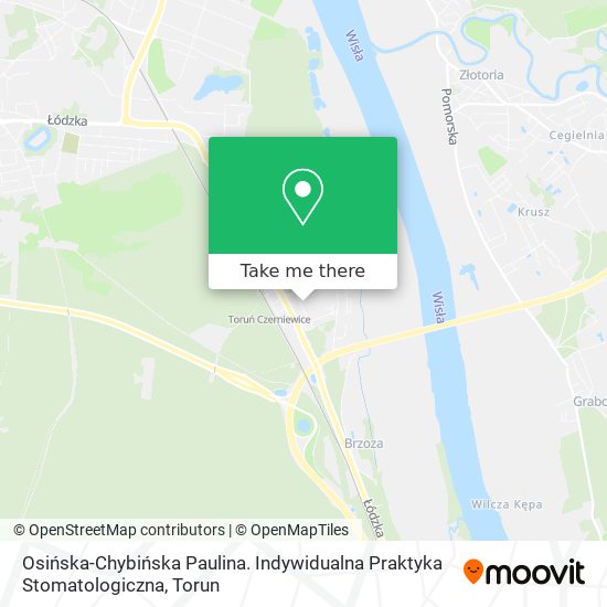 Osińska-Chybińska Paulina. Indywidualna Praktyka Stomatologiczna map