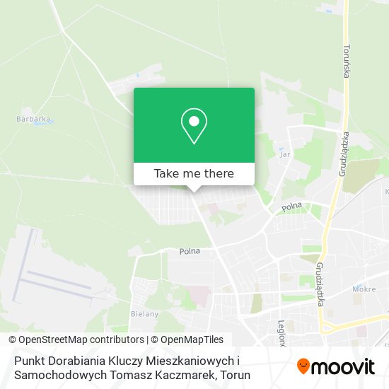 Карта Punkt Dorabiania Kluczy Mieszkaniowych i Samochodowych Tomasz Kaczmarek