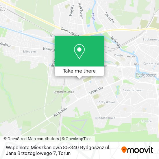 Wspólnota Mieszkaniowa 85-340 Bydgoszcz ul. Jana Brzozogłowego 7 map