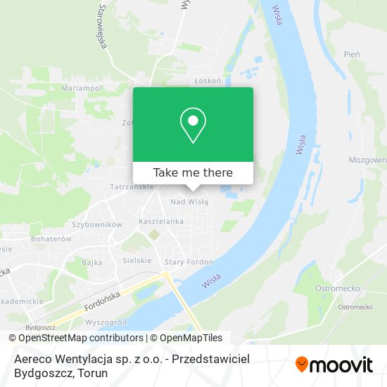 Карта Aereco Wentylacja sp. z o.o. - Przedstawiciel Bydgoszcz
