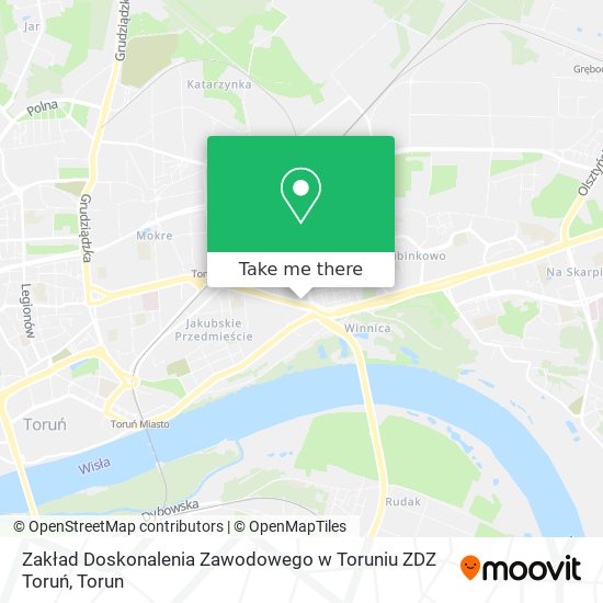 Zakład Doskonalenia Zawodowego w Toruniu ZDZ Toruń map