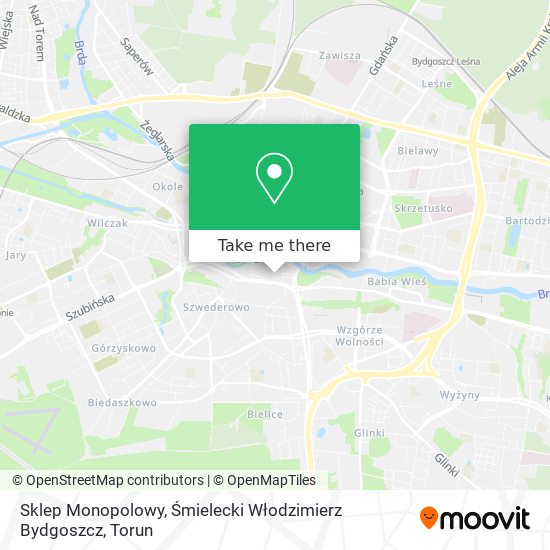 Карта Sklep Monopolowy, Śmielecki Włodzimierz Bydgoszcz
