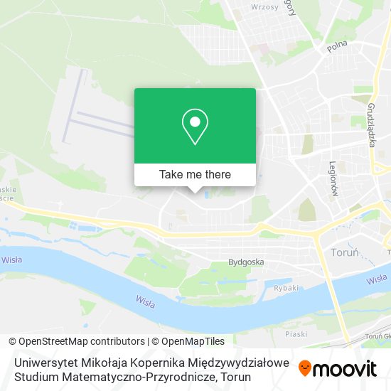 Карта Uniwersytet Mikołaja Kopernika Międzywydziałowe Studium Matematyczno-Przyrodnicze