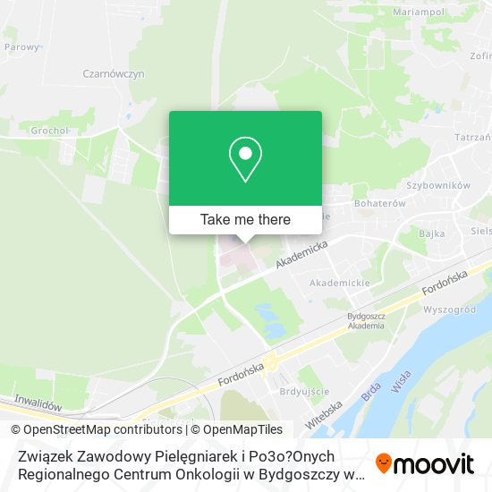 Związek Zawodowy Pielęgniarek i Po3o?Onych Regionalnego Centrum Onkologii w Bydgoszczy w Likwidacji map