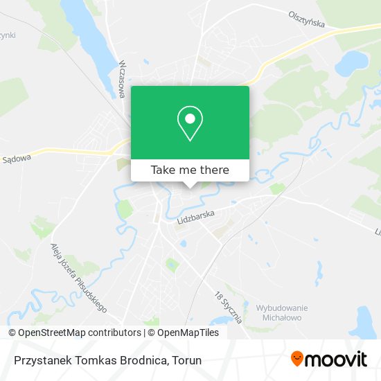Przystanek Tomkas Brodnica map