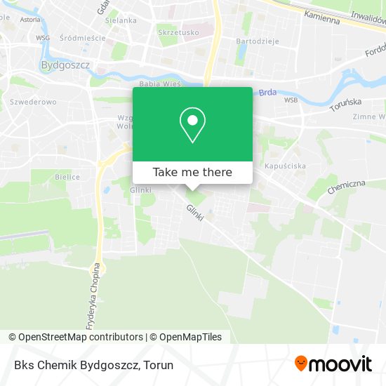 Bks Chemik Bydgoszcz map