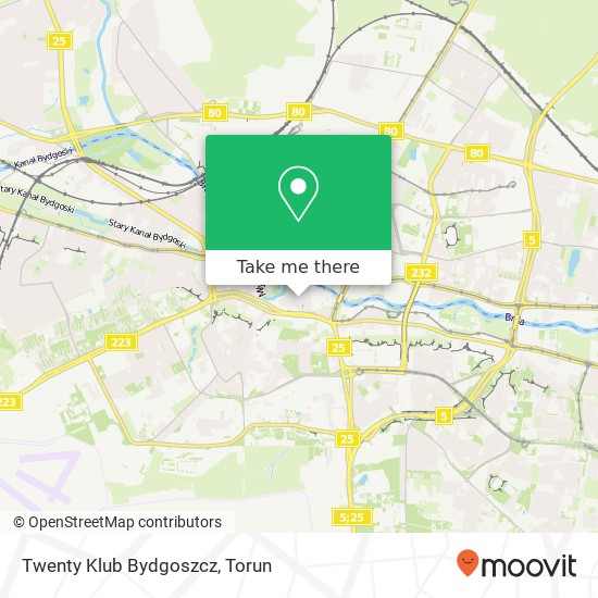 Twenty Klub Bydgoszcz map