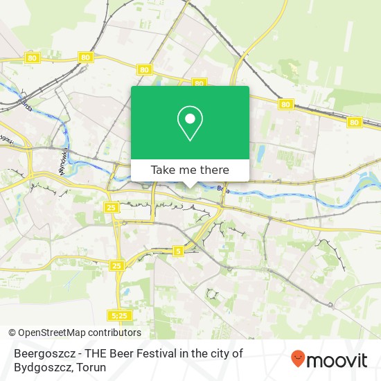 Beergoszcz - THE Beer Festival in the city of Bydgoszcz map
