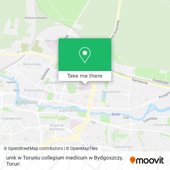 umk w Toruniu collegium medicum w Bydgoszczy map