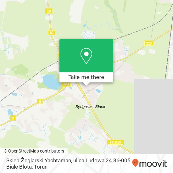 Карта Sklep Żeglarski Yachtaman, ulica Ludowa 24 86-005 Biale Blota