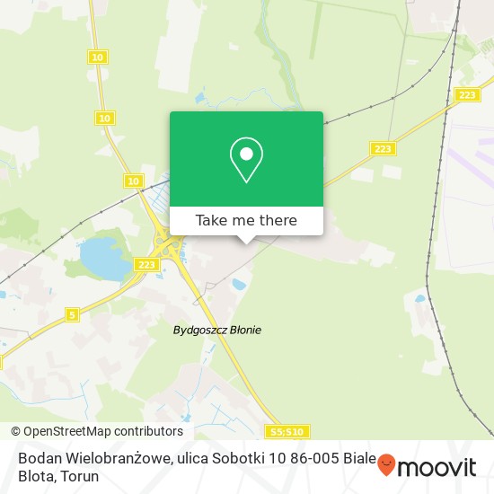 Карта Bodan Wielobranżowe, ulica Sobotki 10 86-005 Biale Blota