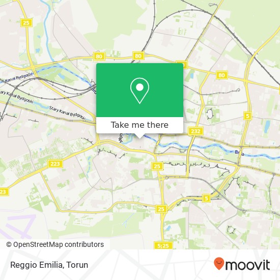 Карта Reggio Emilia, ulica Mostowa 1 85-110 Bydgoszcz
