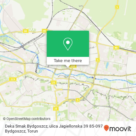 Deka Smak Bydgoszcz, ulica Jagiellonska 39 85-097 Bydgoszcz map