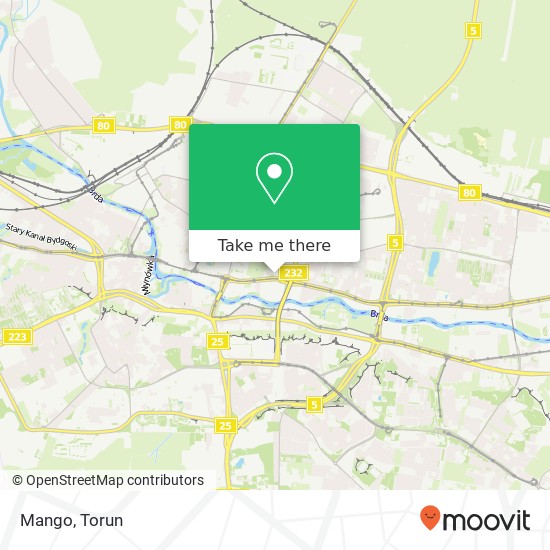 Карта Mango, ulica Jagiellonska 39 85-097 Bydgoszcz