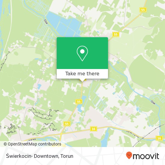 Świerkocin- Downtown map