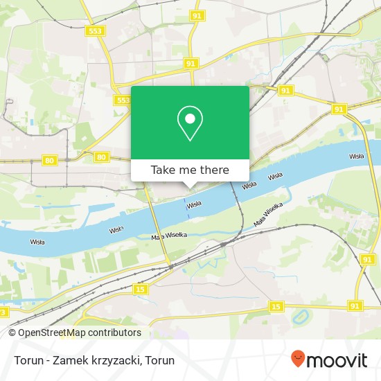 Torun - Zamek krzyzacki map