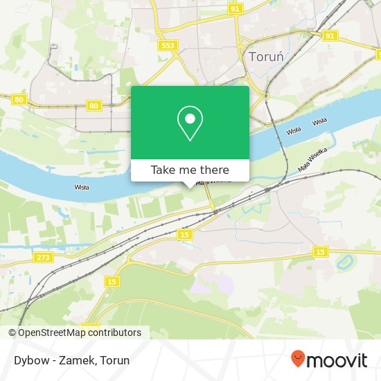 Dybow - Zamek map