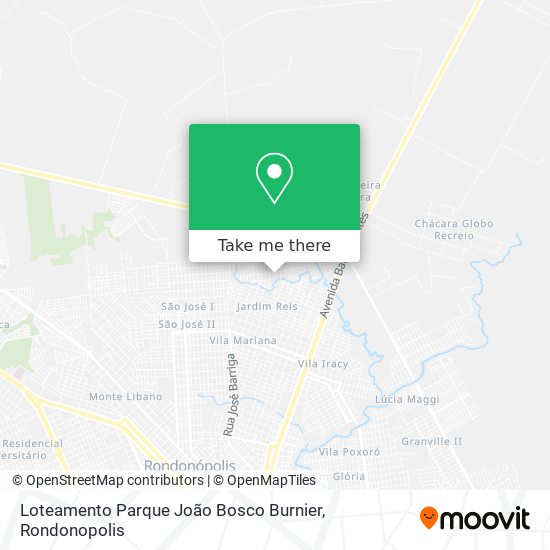 Mapa Loteamento Parque João Bosco Burnier