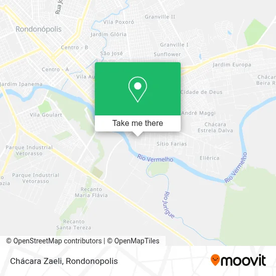 Chácara Zaeli map