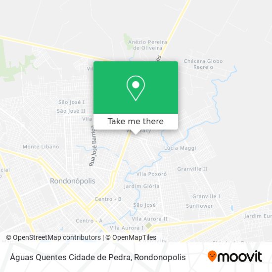 Águas Quentes Cidade de Pedra map