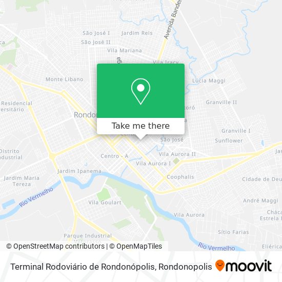 Mapa Terminal Rodoviário de Rondonópolis