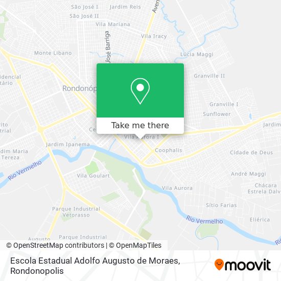 Mapa Escola Estadual Adolfo Augusto de Moraes