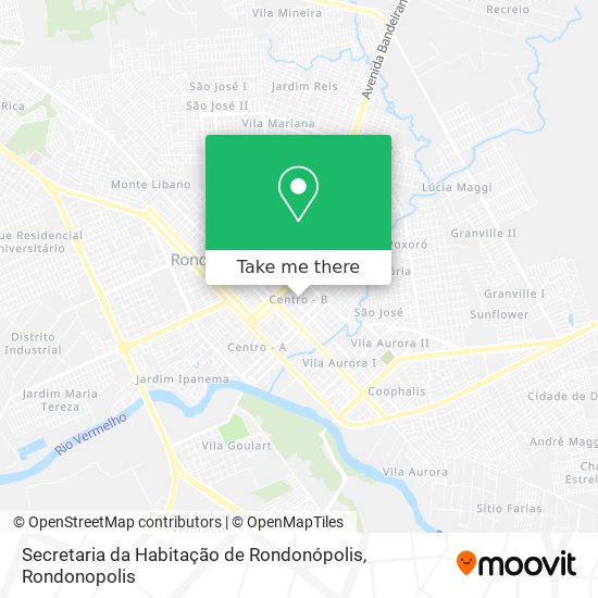 Mapa Secretaria da Habitação de Rondonópolis