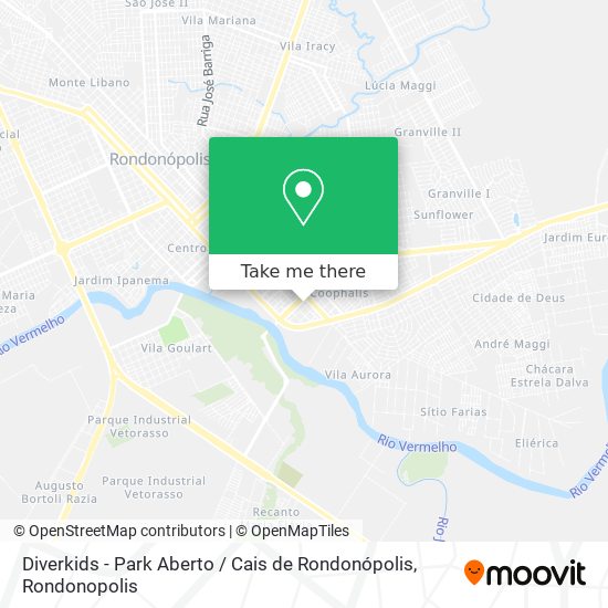 Mapa Diverkids - Park Aberto / Cais de Rondonópolis