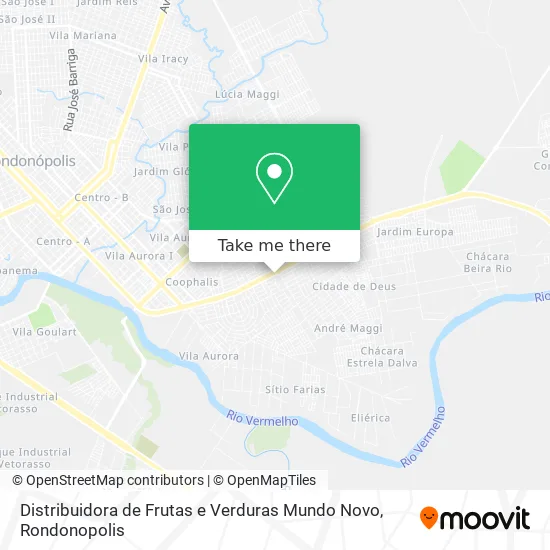 Distribuidora de Frutas e Verduras Mundo Novo map