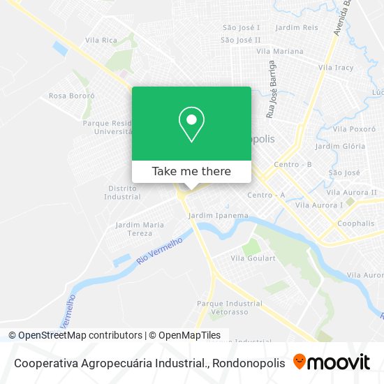Mapa Cooperativa Agropecuária Industrial.