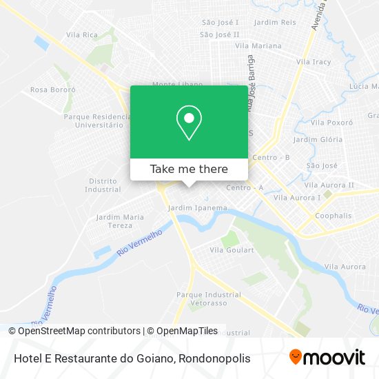 Hotel E Restaurante do Goiano map