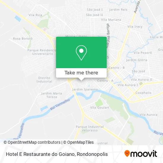Hotel E Restaurante do Goiano map