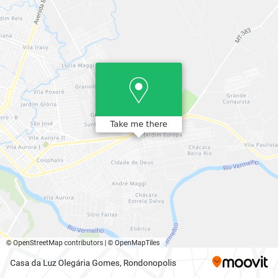 Mapa Casa da Luz Olegária Gomes