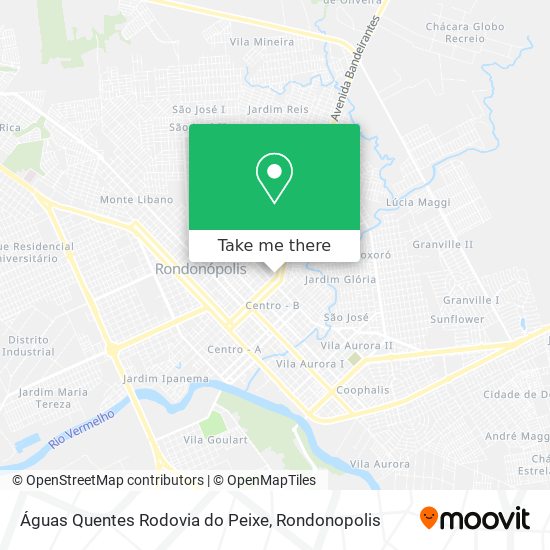 Águas Quentes Rodovia do Peixe map