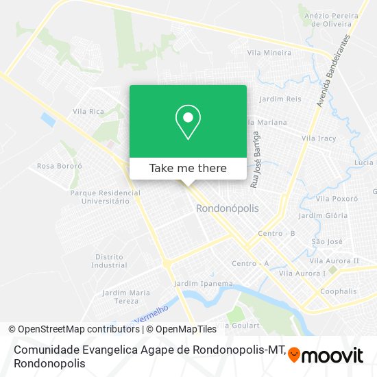 Comunidade Evangelica Agape de Rondonopolis-MT map
