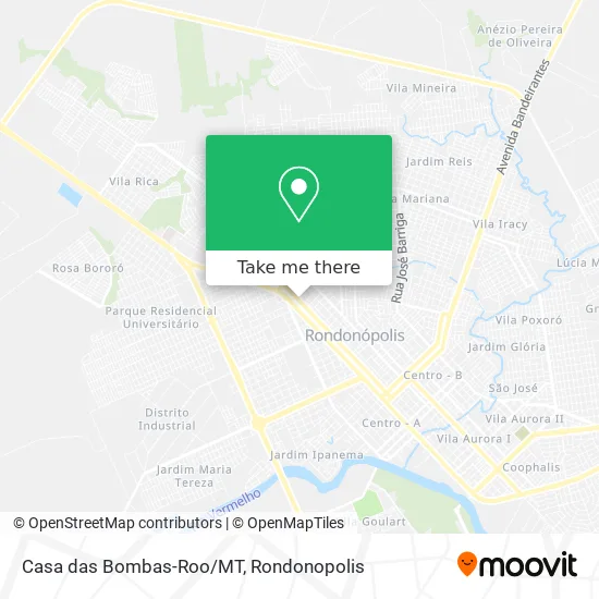 Casa das Bombas-Roo/MT map