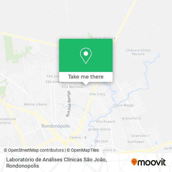 Laboratório de Análises Clínicas São João map