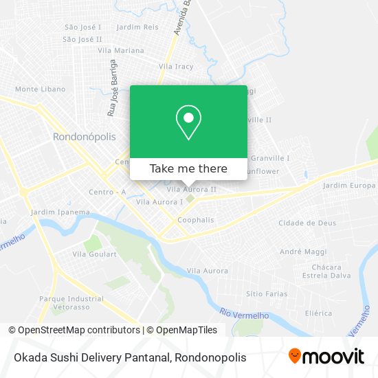 Okada Sushi Delivery Pantanal map