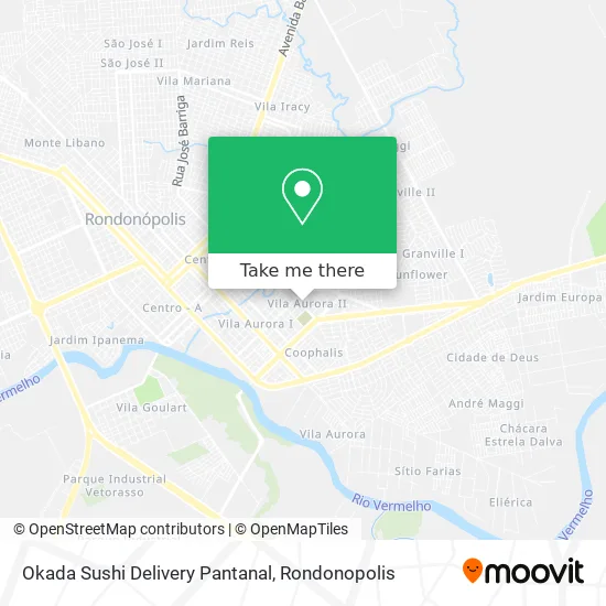 Okada Sushi Delivery Pantanal map
