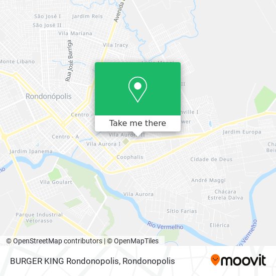 Mapa BURGER KING Rondonopolis
