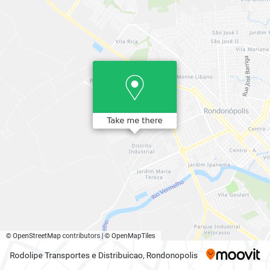 Mapa Rodolipe Transportes e Distribuicao