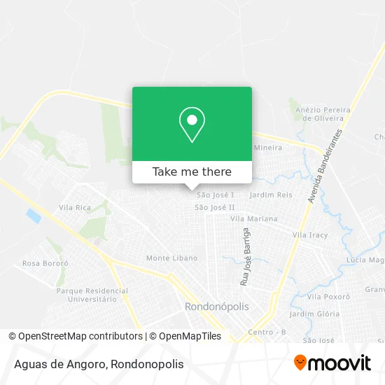 Aguas de Angoro map