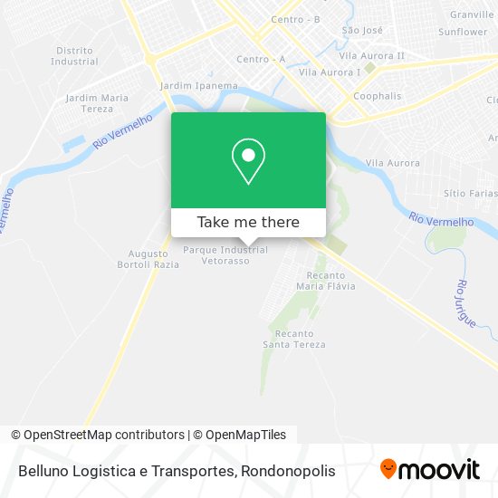 Mapa Belluno Logistica e Transportes