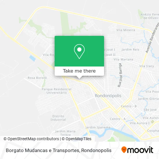 Borgato Mudancas e Transportes map