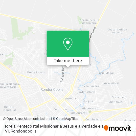 Mapa Igreja Pentecostal Missionaria Jesus e a Verdade e a VI