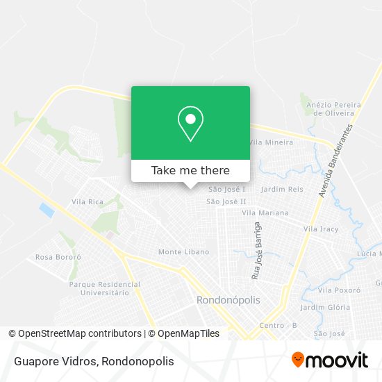 Mapa Guapore Vidros