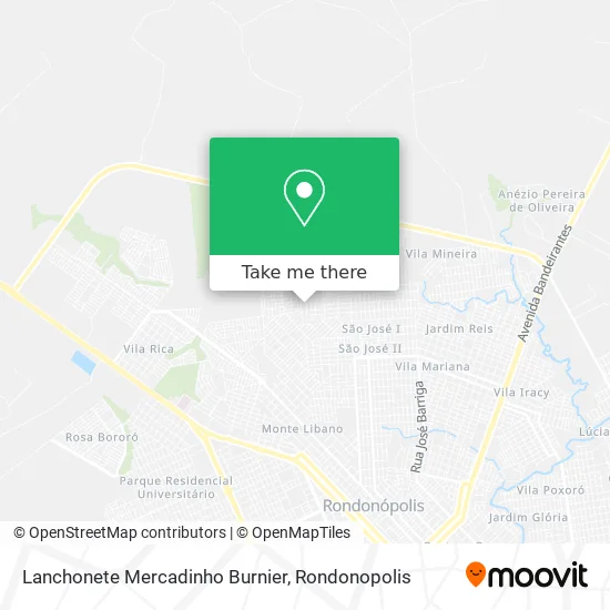 Lanchonete Mercadinho Burnier map