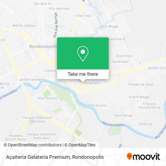 Mapa Açaíteria Gelateria Premium